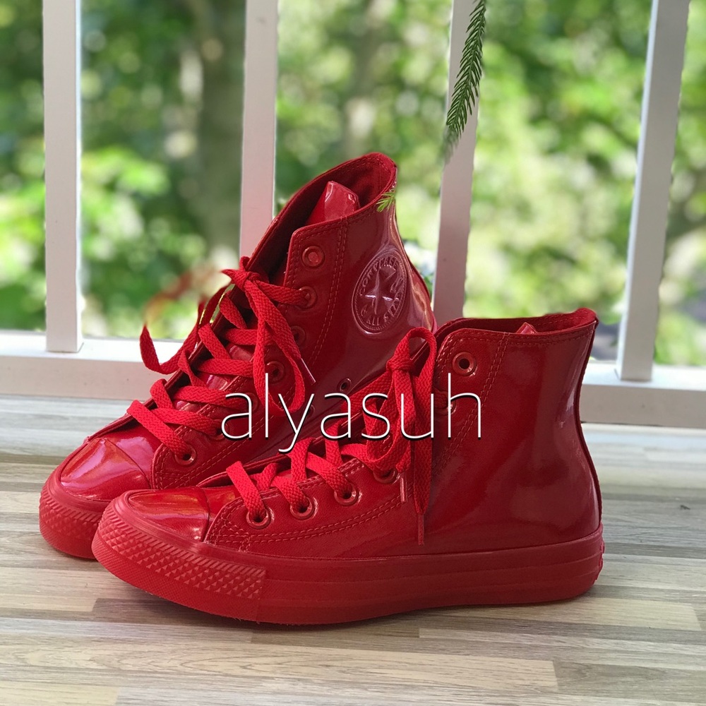NWT Converse Ctas HI Casino Red WMNS AUTHENTIC - Picture 3 of 7